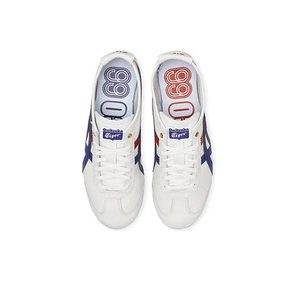 Onitsuka Tiger Mexico 66 White Blue Red Metallic Gold Sneakers