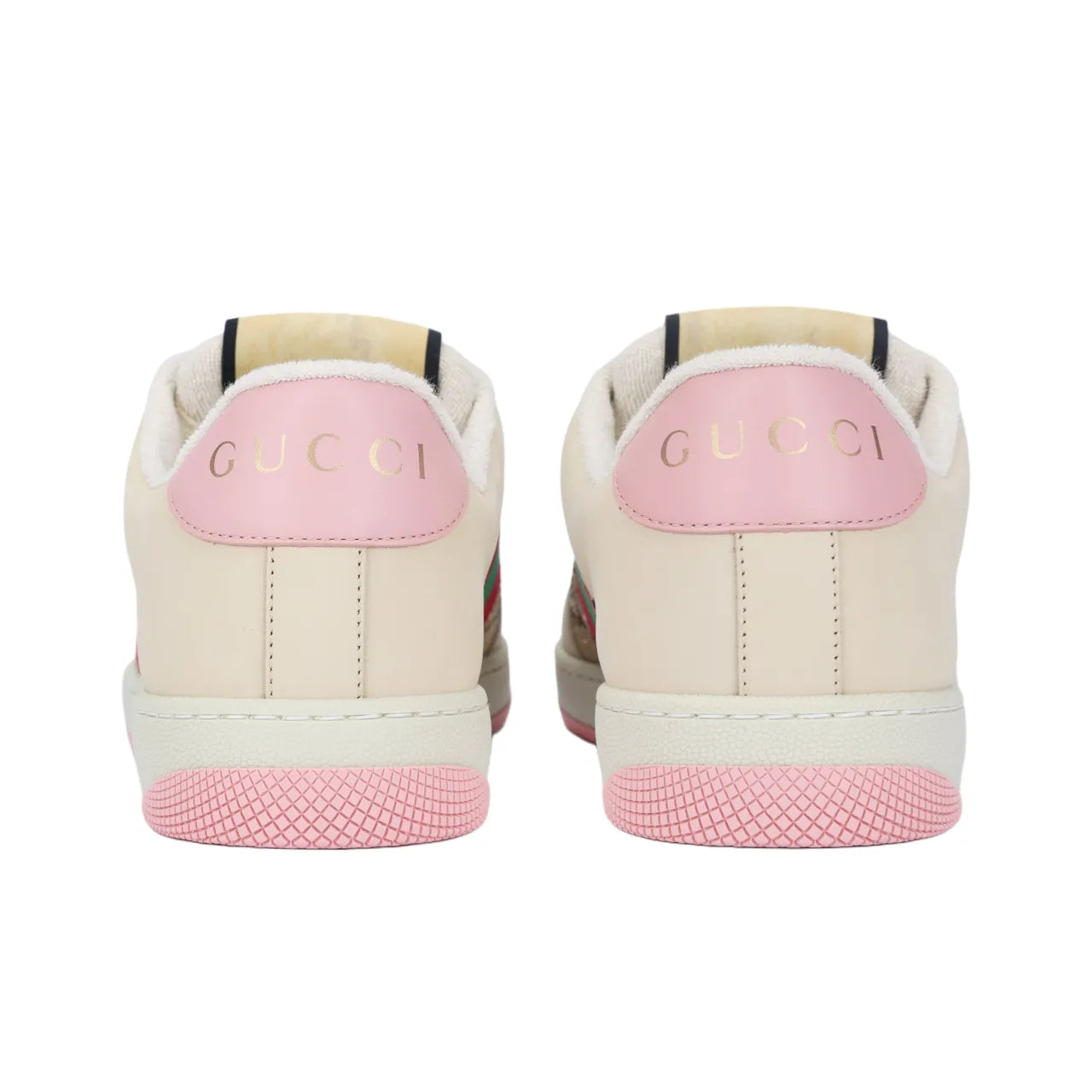 GUCCI Screener White Pink Low top Sneakers