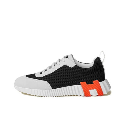 Hermès Bouncing Noir Blanc Orange Sneakers