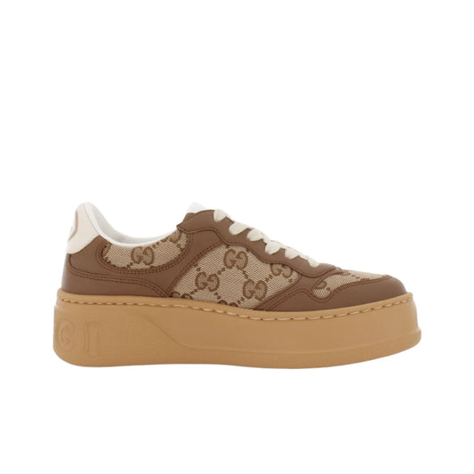 GUCCI GG Dark Brown Supreme Low Top Sneakers_Unique Store