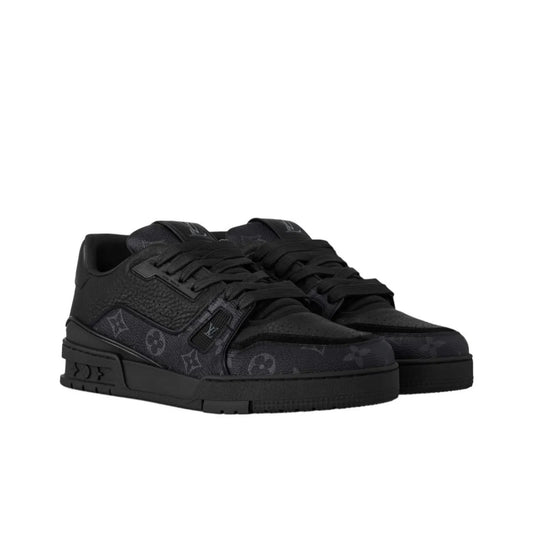 Louis Vuitton LV Trainer #54 Signature Monogram Black Denim Sneaker