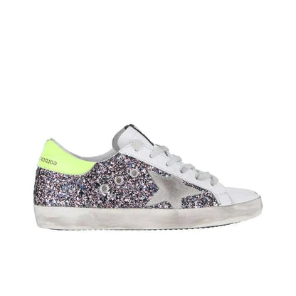 Golden Goose Super Star Glitter Lemon Sneakers