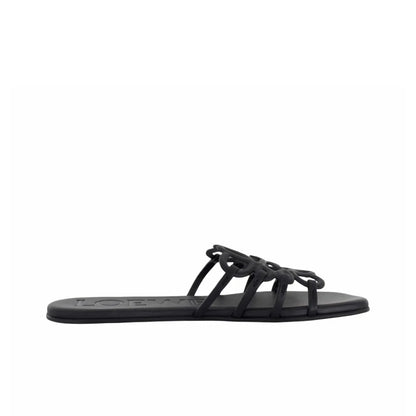 Loewe Petal Anagram Black Slides_Unique Store