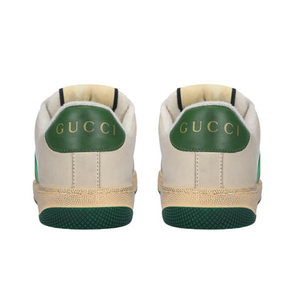 GUCCI Screener Beige Green Low top Sneakers
