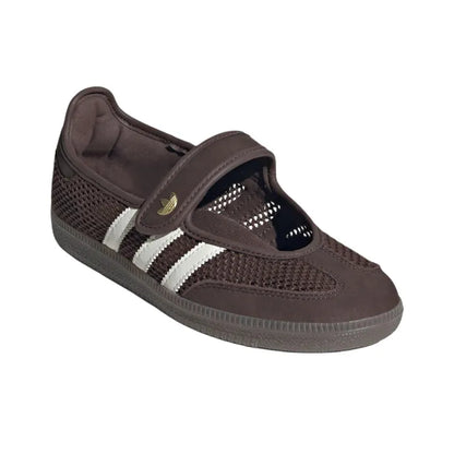 Adidas Samba Jane Mary Jane Shoes Brown Jade White