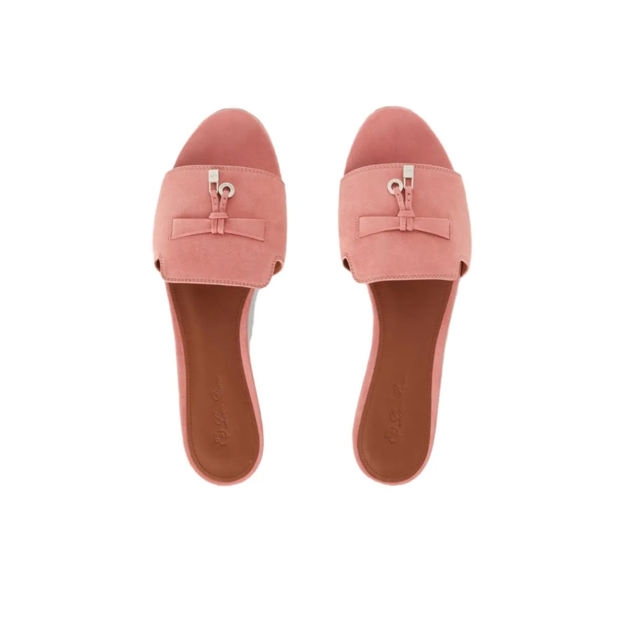 Loro Piana Summer Charms Pink Flat Mule