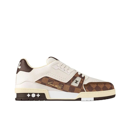 Louis Vuitton LV Trainer #54 Signature White Mocha Brown sneaker