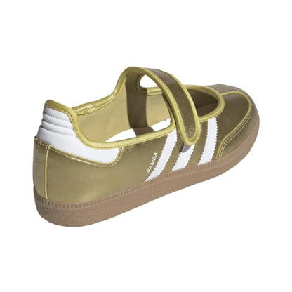 Adidas Samba Mary Jane Gold White Ballet Falts