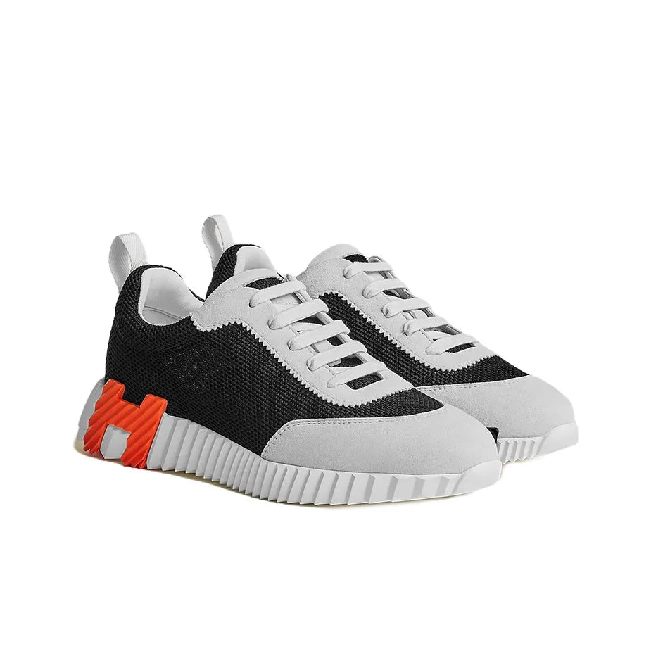 Hermès Bouncing Noir Blanc Orange Sneakers
