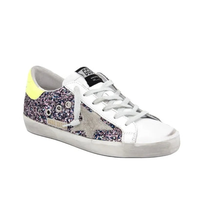 Golden Goose Super Star Glitter Lemon Sneakers
