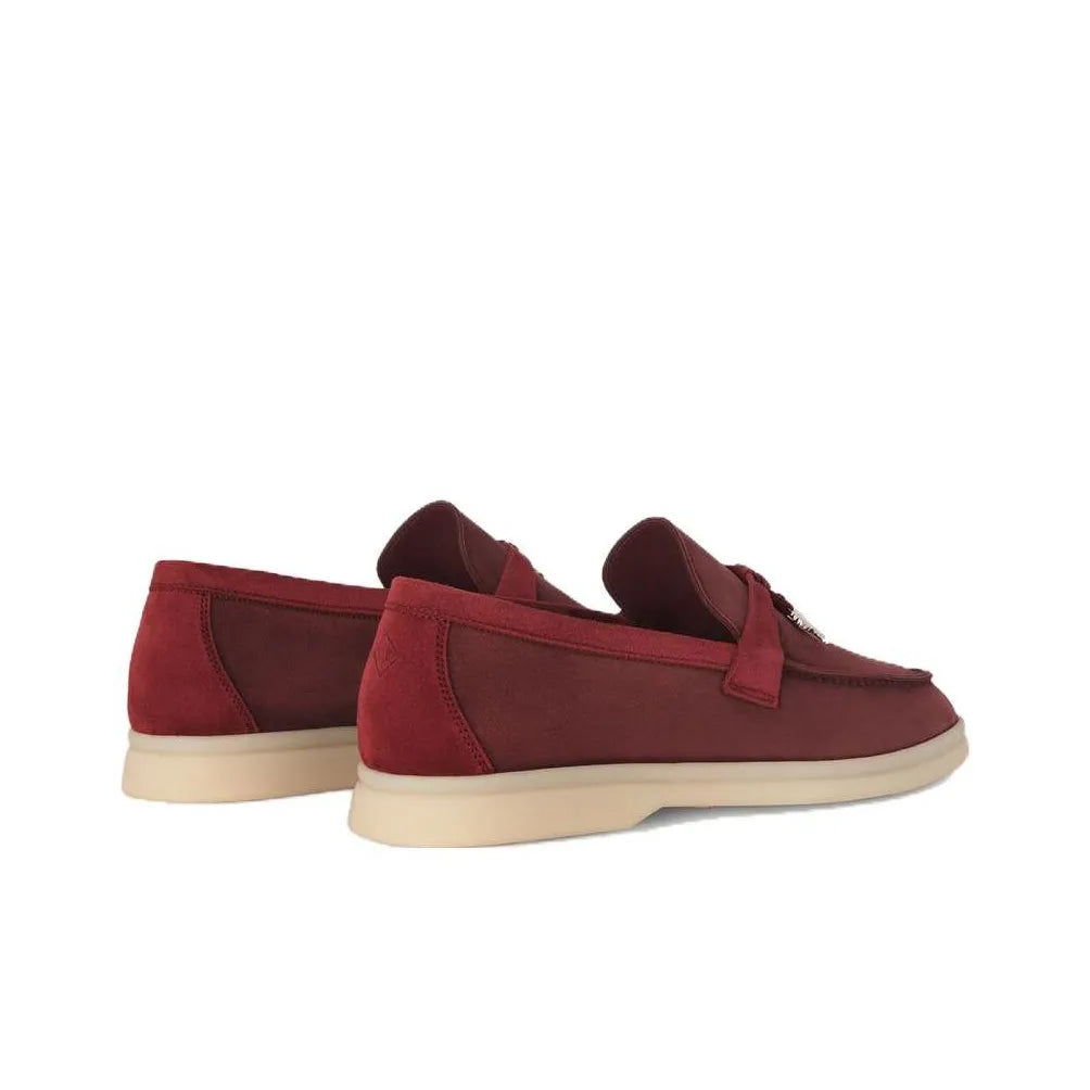 Loro Piana Summer Charms Walk Loafer Oxblood Suede