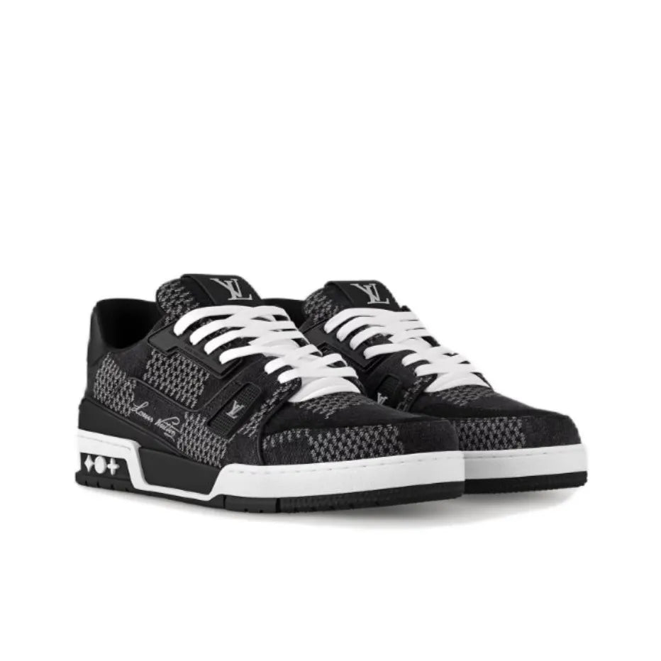 Louis Vuitton LV Trainer #54 Signature Black Damier 3D Denim Sneakers
