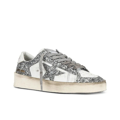 Golden Goose Stardan White Sliver Giltter Sneakers
