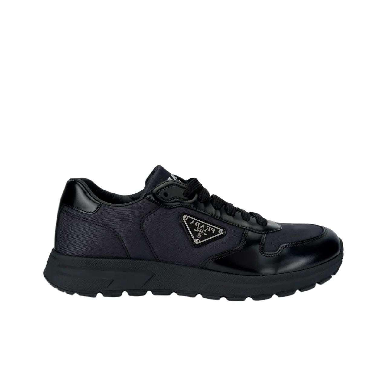 PRADA Prax 01 Leather Nylon Black Shoes_Unique Store