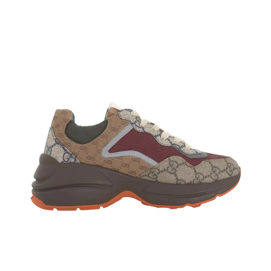 Gucci Rhyton Brown Red Sneakers_Unique Store