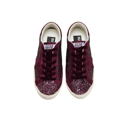 Golden Goose Super Star Dream Maker Burgyndy Glitter Sneakers