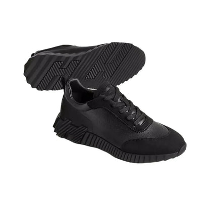 Hermès Bouncing Noir Leather Sneakers