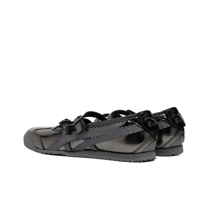 Onitsuka Tiger Mexico 66 Tgrs Mary Jane Silver Shiny black
