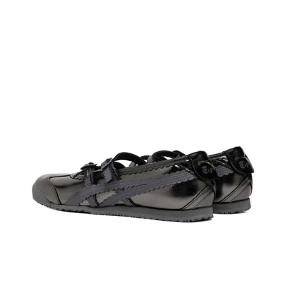 Onitsuka Tiger Mexico 66 Tgrs Mary Jane Silver Shiny black