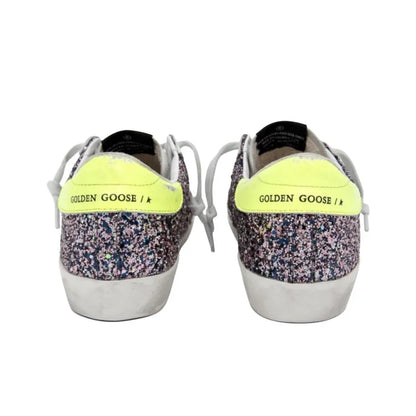 Golden Goose Super Star Glitter Lemon Sneakers
