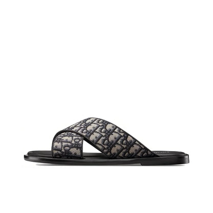 DIOR Alias in Beige and Black Slides