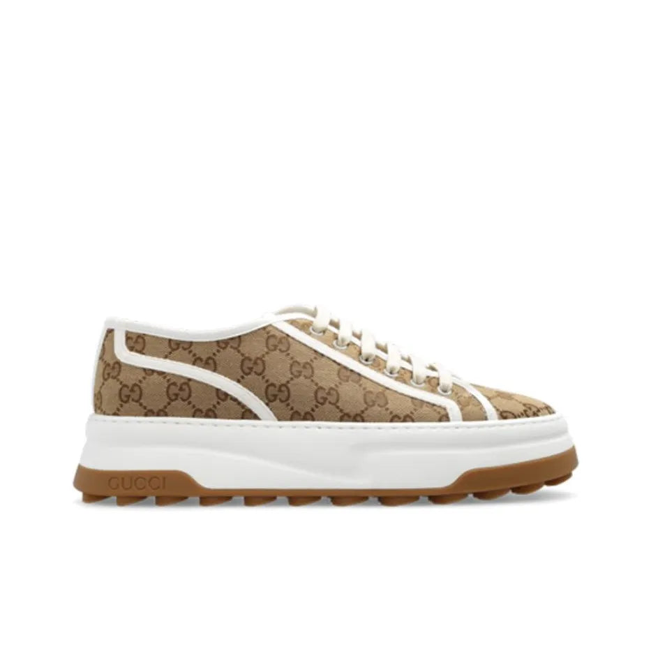 Gucci White Brown Sneakers_Unique Store