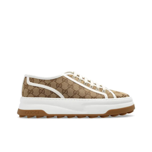Gucci White Brown Sneakers_Unique Store