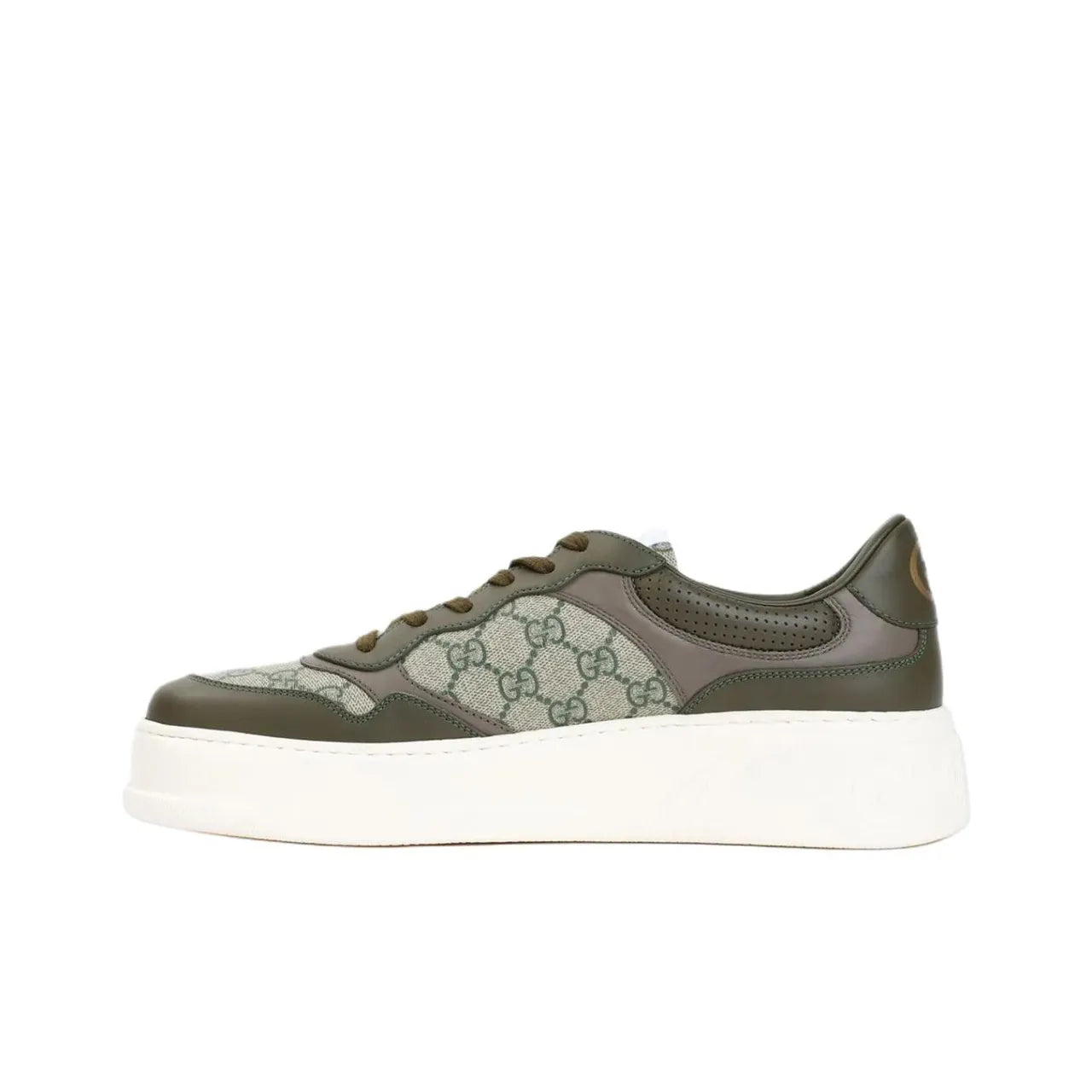 GUCCI GG Dark Green Supreme Low Top Sneakers