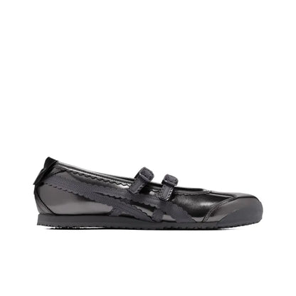 Onitsuka Tiger Mexico 66 Tgrs Mary Jane Silver Shiny black