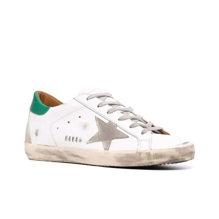 Golden Goose Super Star Nappa Star and Green tab heel Sneakers