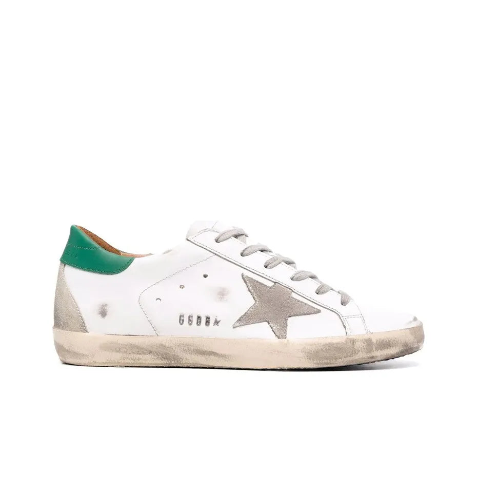 Golden Goose Super Star Nappa Star and Green tab heel Sneakers
