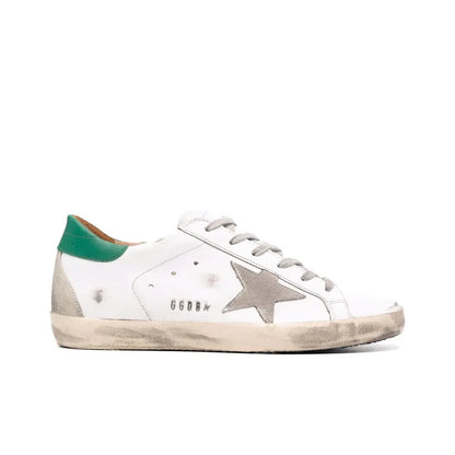 Golden Goose Super Star Nappa Star and Green tab heel Sneakers