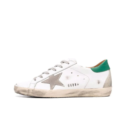 Golden Goose Super Star Nappa Star and Green tab heel Sneakers