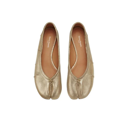 Maison Margiela Tabi Gold Ballerina Flats