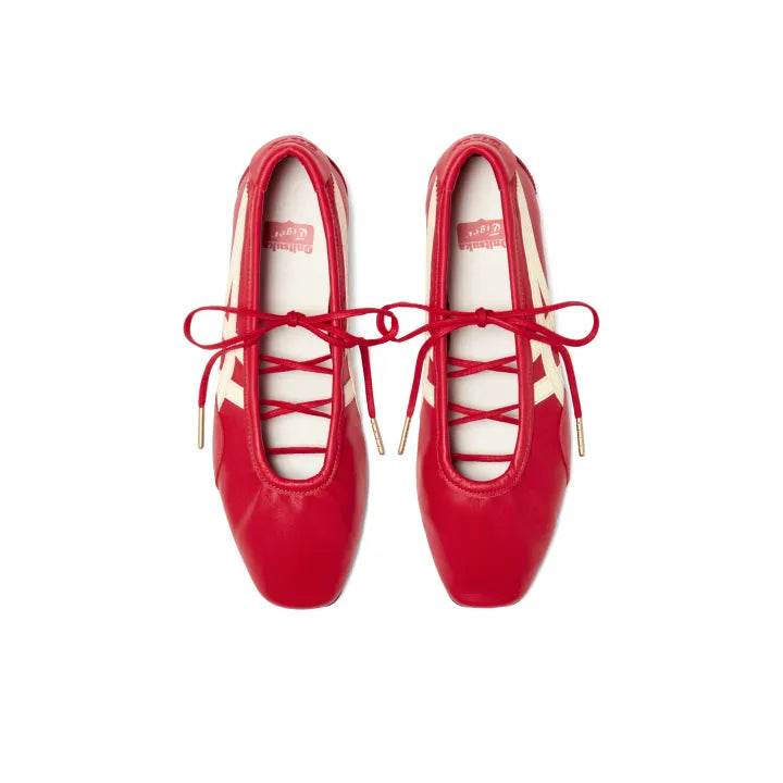 Onitsuka Tiger GYMNARINA Mary Jane Classic Red Cream White