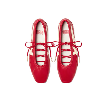 Onitsuka Tiger GYMNARINA Mary Jane Classic Red Cream White