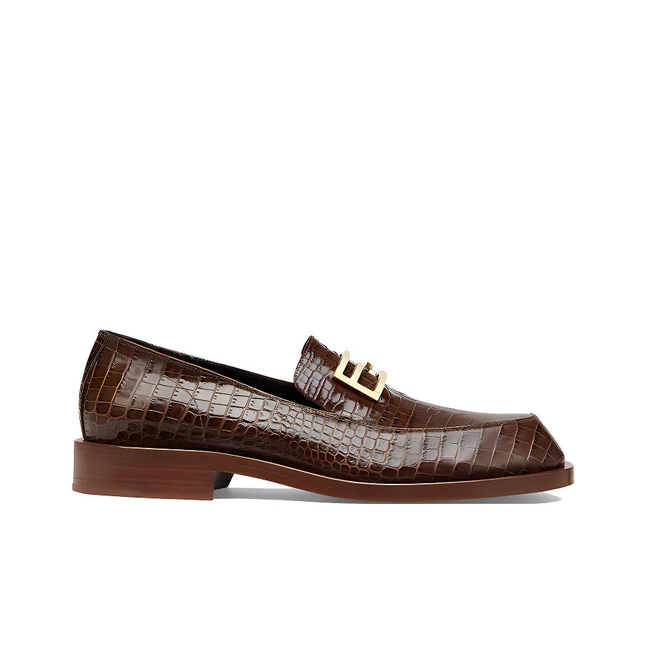 FENDI Brown Leather Comfortable and Fashionable Shoes_Unique Store