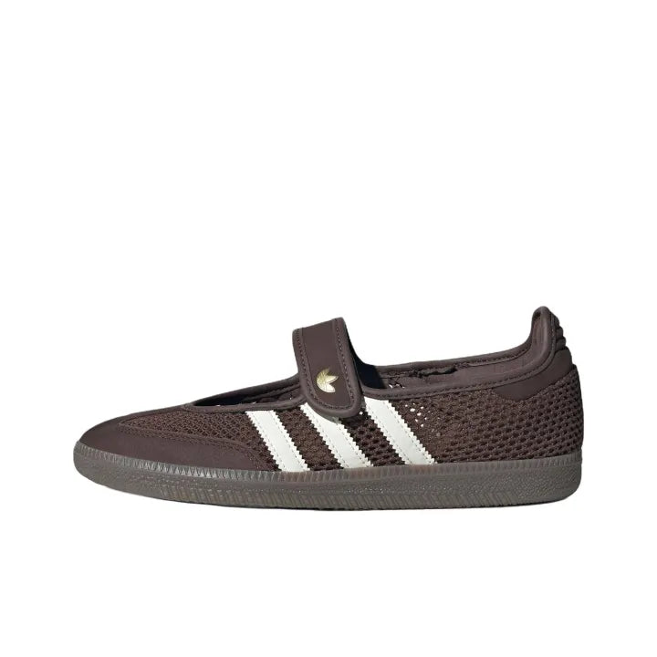 Adidas Samba Jane Mary Jane Shoes Brown Jade White