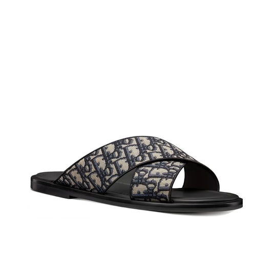 DIOR Alias in Beige and Black Slides
