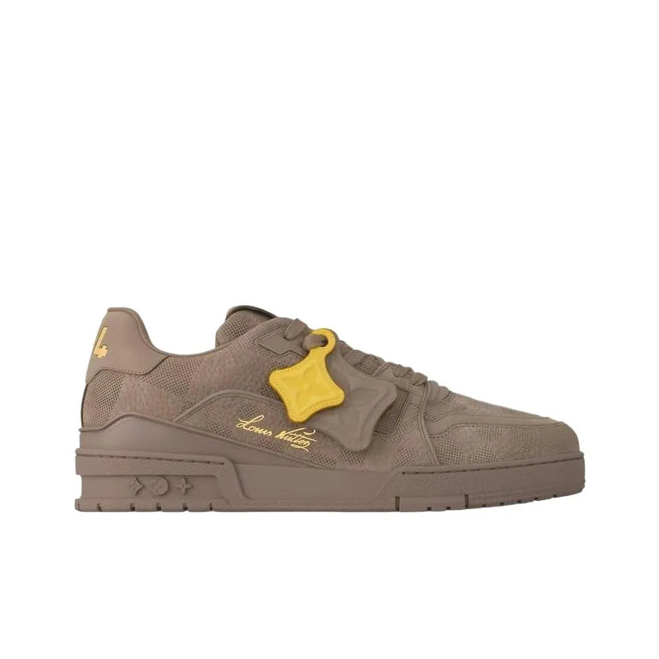 Louis Vuitton LV Trainer Taupe Brown Damier Embossed Sneaker