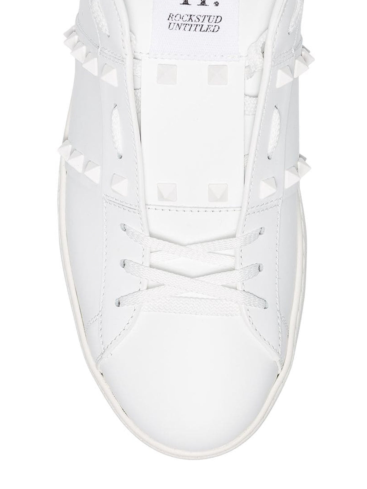 Valentino Garavani White In Calfskin Leather With White Tonal Studs Sneakers