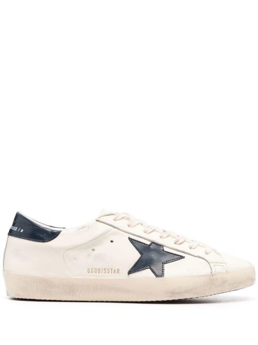 Golden Goose Super-Star nappa with navy star and heel tab_Unique Store