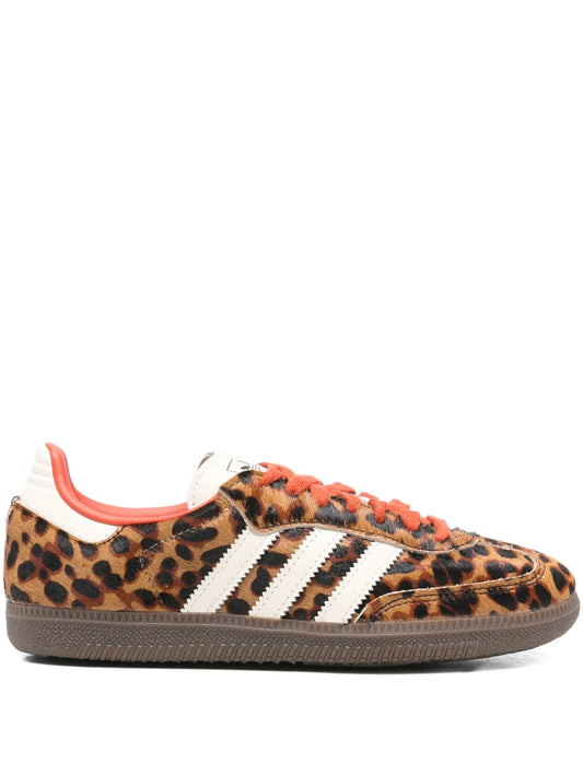 Adidas Samba Animal-print striped trainers_Unique Store