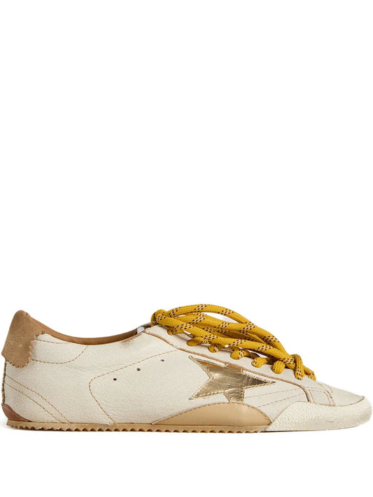 Golden Goose True-Star in nappa suede with gold star and platinum heel tab sneakers_Unique Store