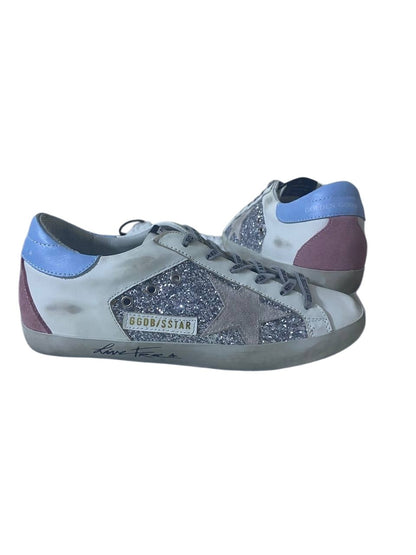 Golden Goose limited Super Star White Blue Pink Sneakers