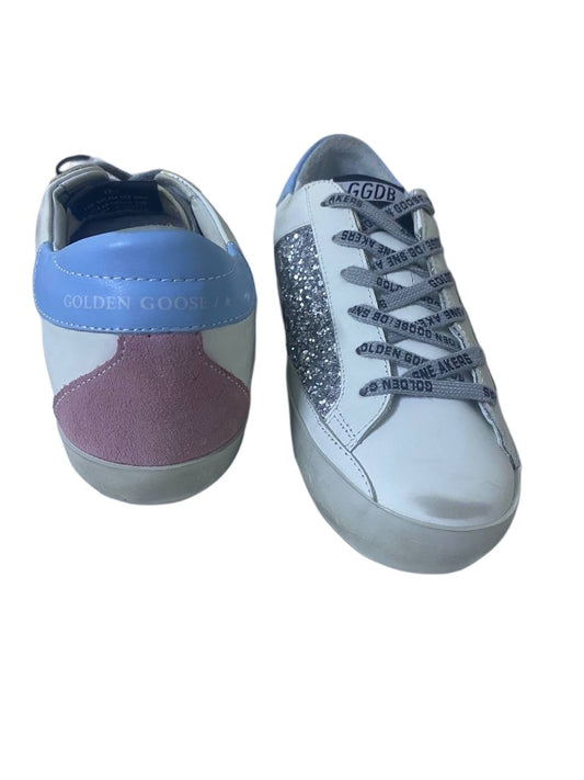 Golden Goose limited Super Star White Blue Pink Sneakers