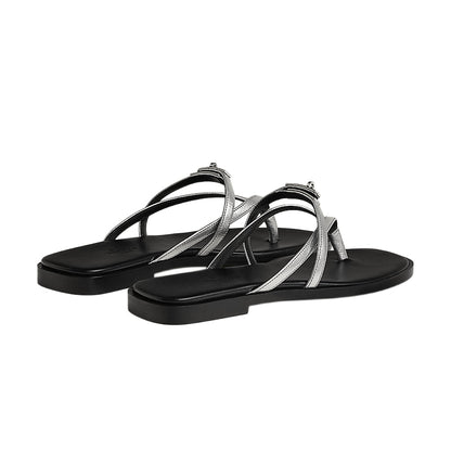Hermès Miss sandal Gris Argenté