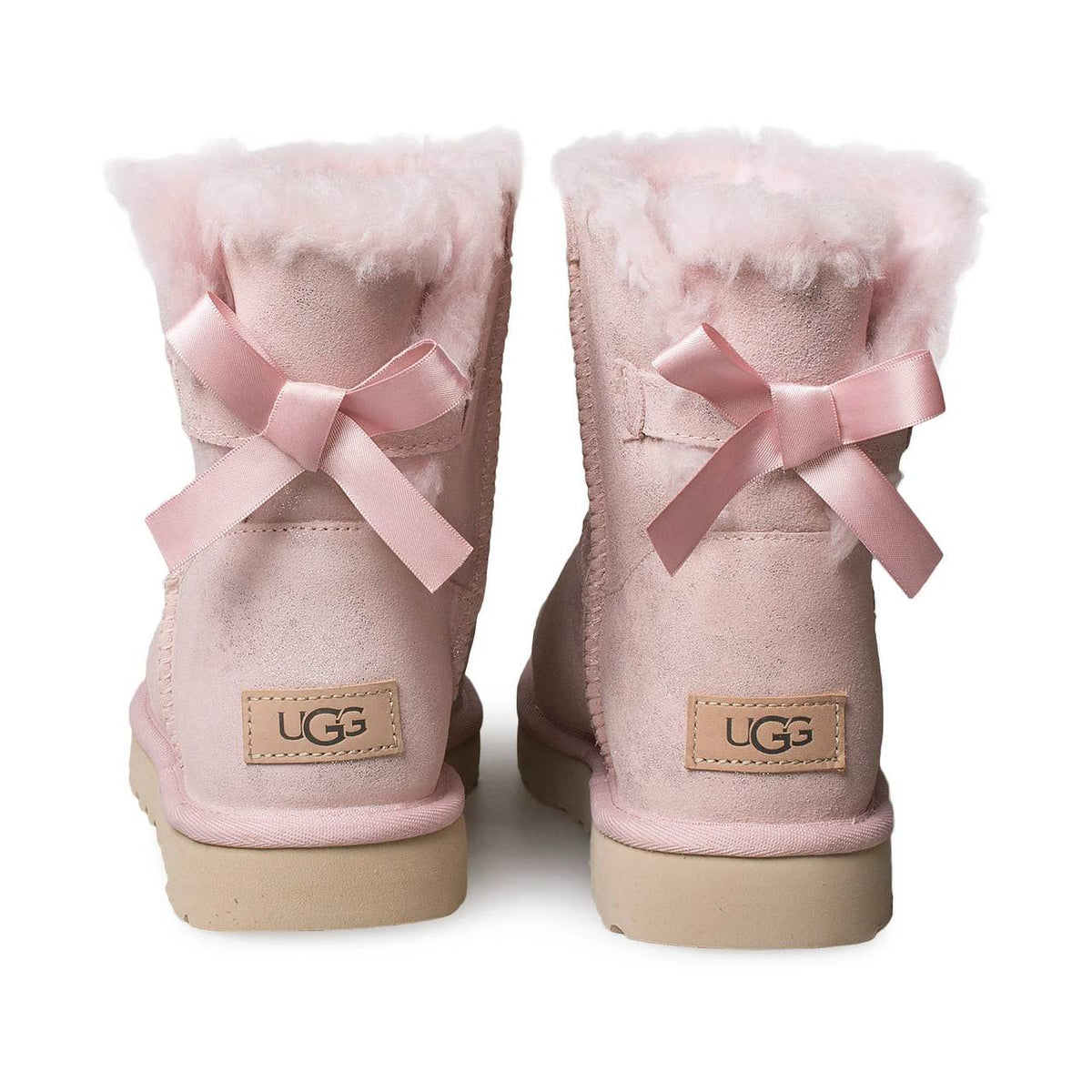 UGG Mini Bailey Bow I boot  pink beige dusty rose shade