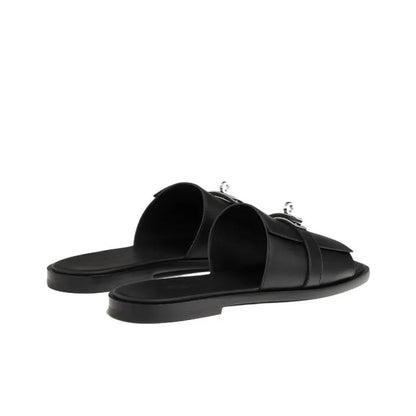 Hermès Giulia sandal in Black Noir