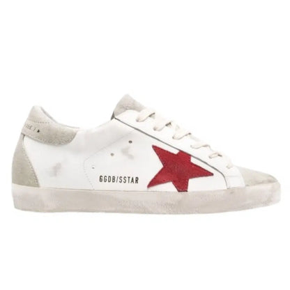 Golden Goose Superstar White Red Ice Gray Heel Tab